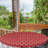 Ebern Designs Trellis Fitted Round Tablecloth Diameter Ruby Ecru-1133102310