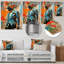 «Flower Man With suit Collage - Fashion Man», art mural-31306579-31306578