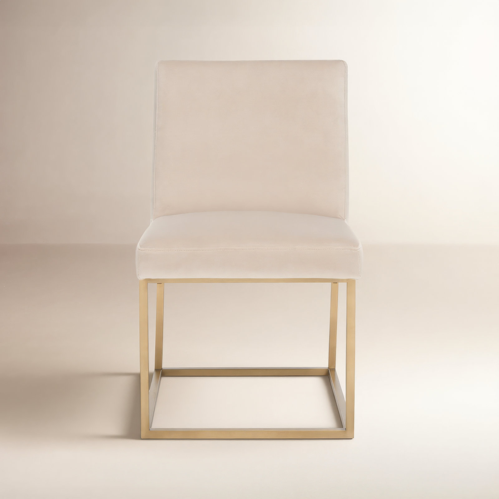 Athens 18.5'' H Upholstered Side Chair, Gold, Taupe Velvet