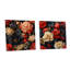 Opulence rouge victorienne rouge motif floral I - ensemble d'art mural en acrylique sur verre floral-103931147