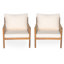 [Ensemble de 2] Méridienne d'extérieur tissée moderne avec structure en bois massif et coussins en polyester confortables, parfaits pour la terrasse, le jardin ou le balcon-313506272
