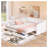 White Solid Wood Daybed with Trundle and Two Storage Drawers
