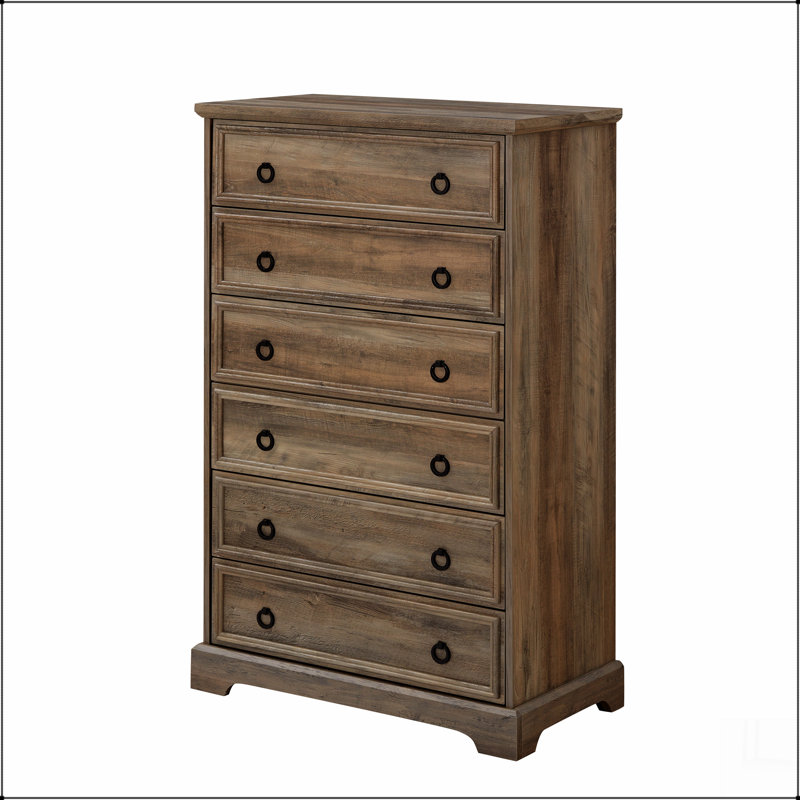 Commode 6 tiroirs Modern, Gris délavé