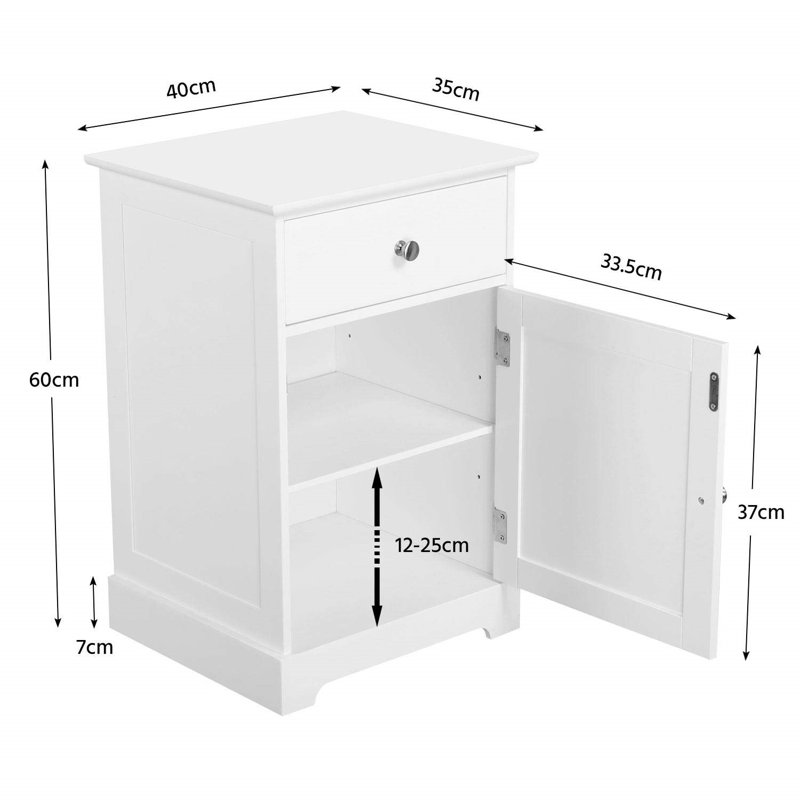 Mroz 40cm W Bedside Table
