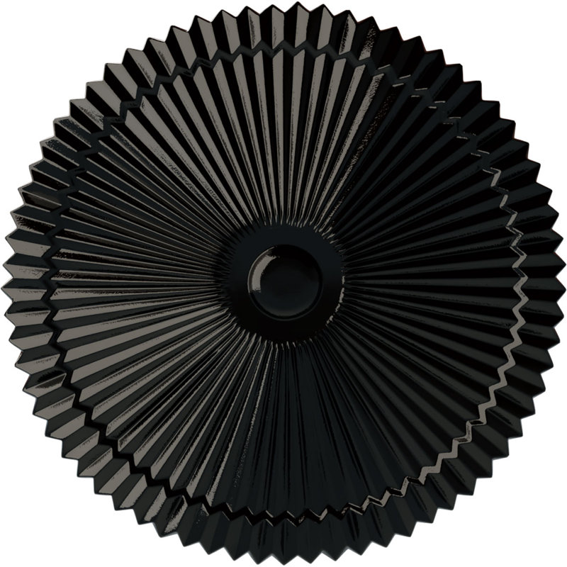 Médaillon de plafond 24 po x P 3 po Shakuras (convient aux auvents de 5 po ou moins), Perle noire