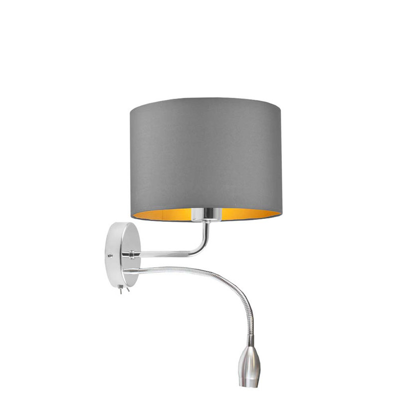 Sulligent LED Armed Sconce, Light Grey