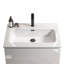 BB0924Y311, lavabo intégré en céramique blanche avec un trou de robinet pré-percé, ensemble de drain NON inclus-129597433