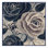 Tapis à motif floral doux et moelleux en rose à motif floral rose et bleu marine Broward