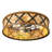 23 Inch Farmhouse Flush Mount Drum Ceiling Fan with Light and Remote Control, Modern Bladeless Fandelier