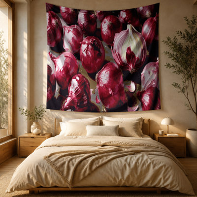 Vegetables Onion Red Wall Tapestry