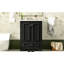 Meuble-lavabo moderne 24 po avec lavabo en céramique - armoire autoportante noire, rangement spacieux, portes à fermeture douce, style armoire à poignées argentées, poignée polyvalente, construction robuste-1137177978