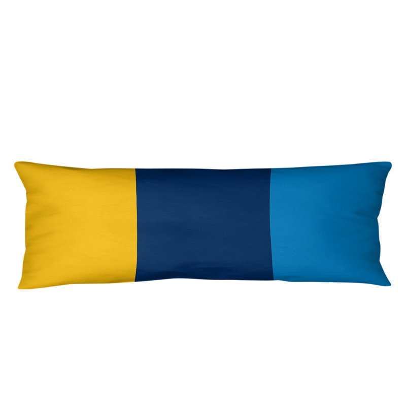Oreiller pour le corps à rayures en polyester / polyester, Football Addington, Accent bleu marine