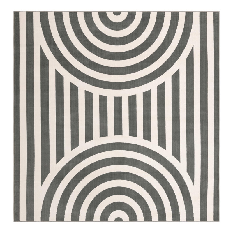 Unique Loom Lines Whimsy Kids Rug, Square 7'10"