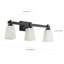 Lampe murale 3 lumières en fer blanc