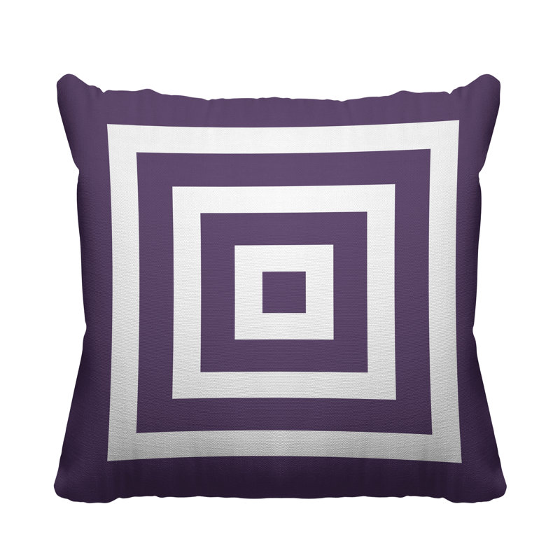 Coussin décoratif intérieur / extérieur Luella, L 15 po x H 15 po, Violet