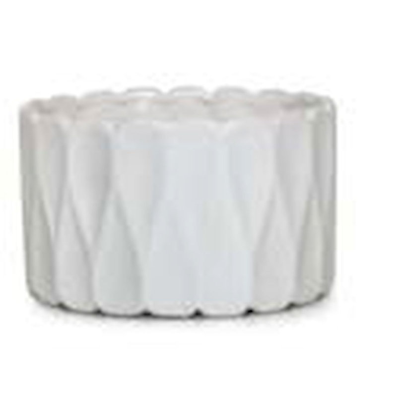 Hollandsworth Ceramic Pot Planter, 3.5" H x 6" W x 6" D, White