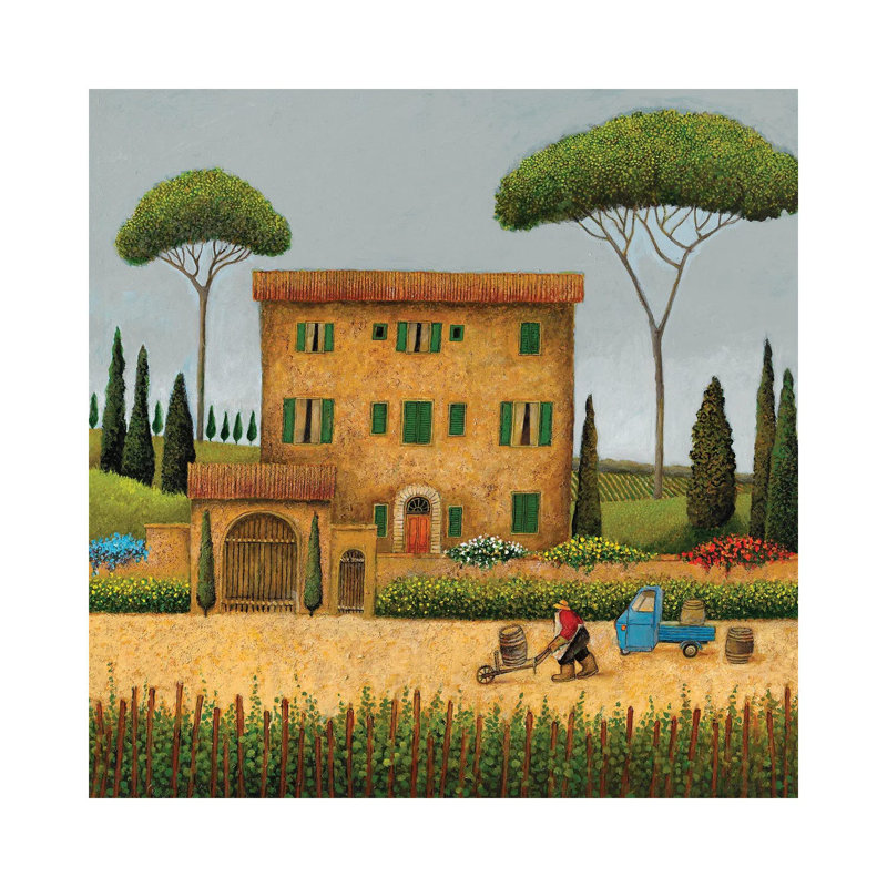 Italian Hotel by Lowell Herrero - Wrapped Canvas Gallery-Wrapped Canvas Giclée, 45.72 cm H x 45.72 cm W x 3.175 cm D