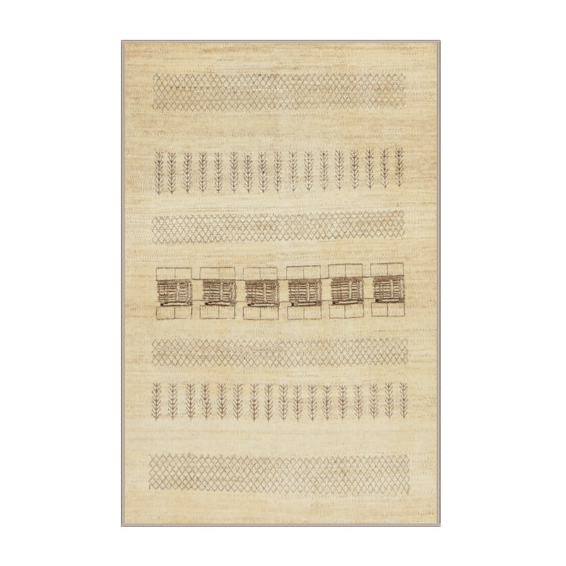 Tapis beige/gris contemporain, Rectangle 8 pi x 10 pi