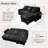82" Sleeper Sectional Sofa with Pull-Out Bed, Convertible L-Shaped Couch with Reversible Storage Chaise, USB Ports, Cup Holders & Side Table for Living Room, Small Space, Apartment-1614561180