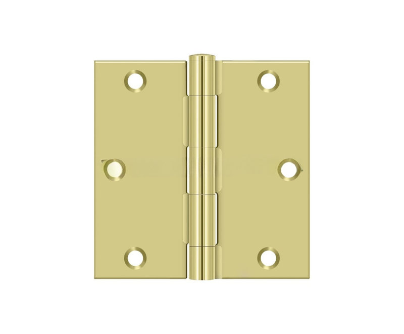 Steel Hinge, Polished Brass
