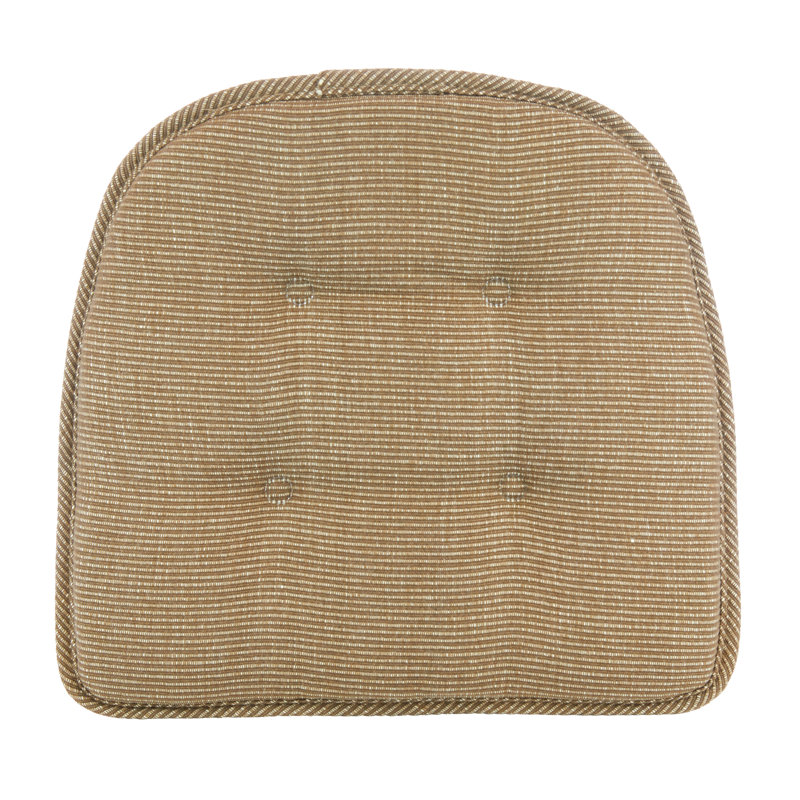 Non-Slip Dining Room And Kitchen Seat Cushions, 16 X 15 X 2 Inches, Set of 4, Tan