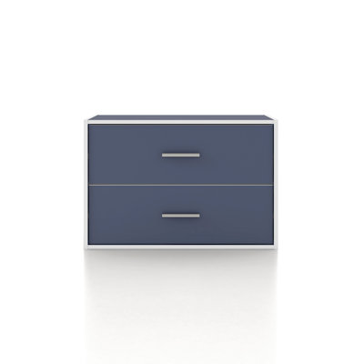 Breayla 15.7"H 2-Drawer Wooden Storage Bookcase