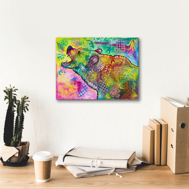 Art mural sur toile «Primal Roar» par Dean Russo, Dakota Fields, 26 po x 18 po, H 12 po x l 16 po x P 0,75 po