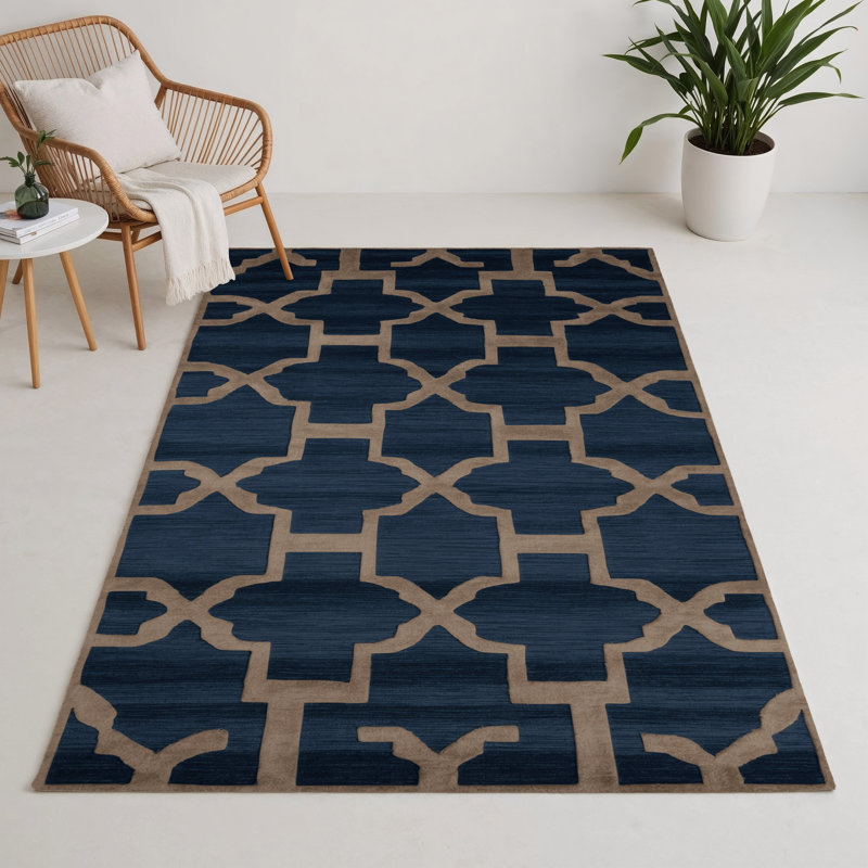 Tapis gris intérieur et extérieur Trellis, Rectangulaire 3 pi x 5 pi