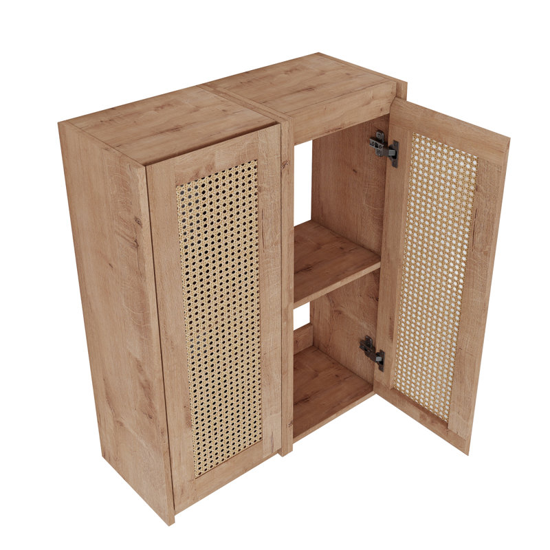 Armoire latérale de salle de bain 24 po, portes à fermeture douce, conception à fixation flottante