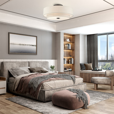 Konur Fabric Semi Flush Mount