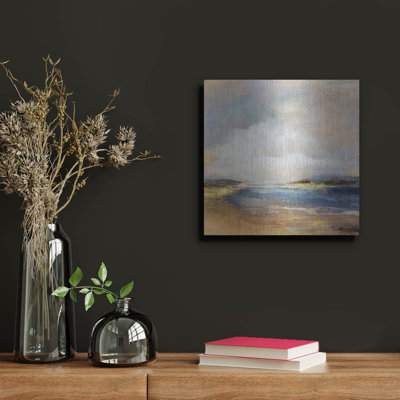 Luxe Metal Art 'Another Day Variation' by Karen Hale Metal Wall Art, 12" x 12"
