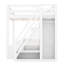 Lit mezzanine avec tablettes ouvertes et garde-robe-132241124
