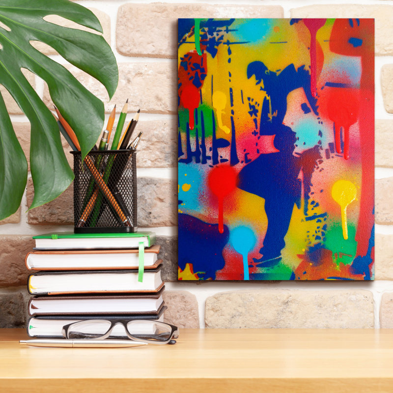«Street Scene 1» par Abstract Graffiti, H 16 po x l 12 po x P 0,75 po