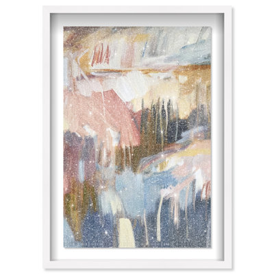 Colorful Murmurs I Shadowbox Abstract Print by Oliver Gal, Black Frame, 10 x 15