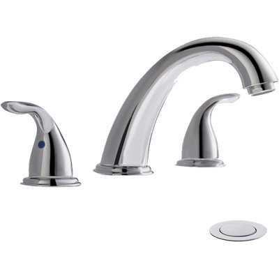 Widespread 2-handle Bathroom Faucet with Drain Assembly