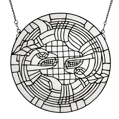 Rattlesnakes Medallion Stained Glass Window