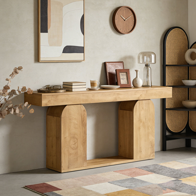 Table de canapé durable, Marron clair