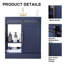 Ensemble de meuble-lavabo simple 30 po bleu moderne autoportant-1786258862