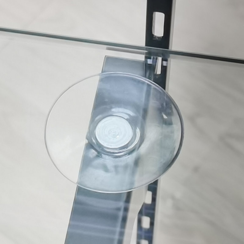 Black Tempered Glass and Wood Display Case, 38" H x 48" W
