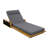 Ghodke Patio Acacia Wood Chaise Lounge With Adjustable Backrest & 4-Fold Cushion (Table Not Included)-124446466
