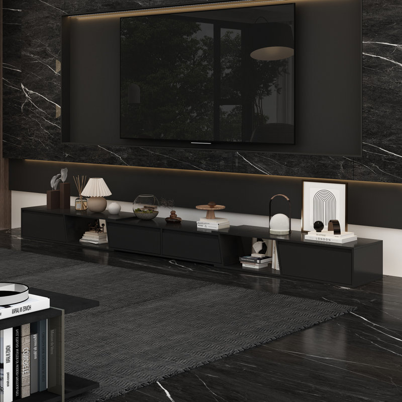Jiya TV Stand for TVs up to 88", Black