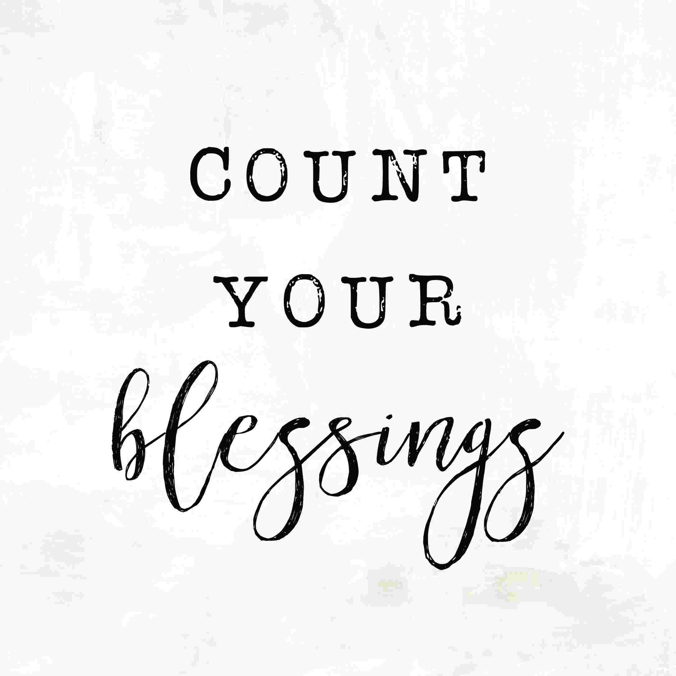 Trinx Count Your Blessings On Creamy Textured Background On Canvas ...