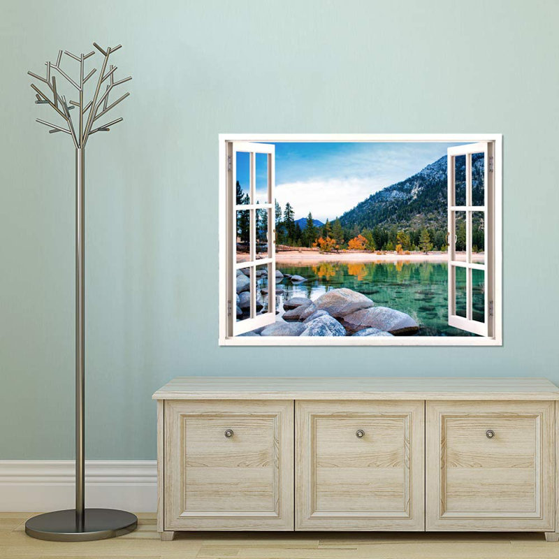 Window White Scenery Peel & Stick Border, 32" L x 24" W