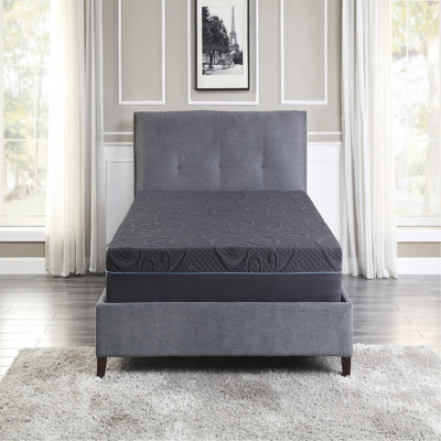 11-inch Queen Size Bed Mattress Gel-Infused Memory Foam Hybrid Mattress, Dark Gray, Mattress in a Box
