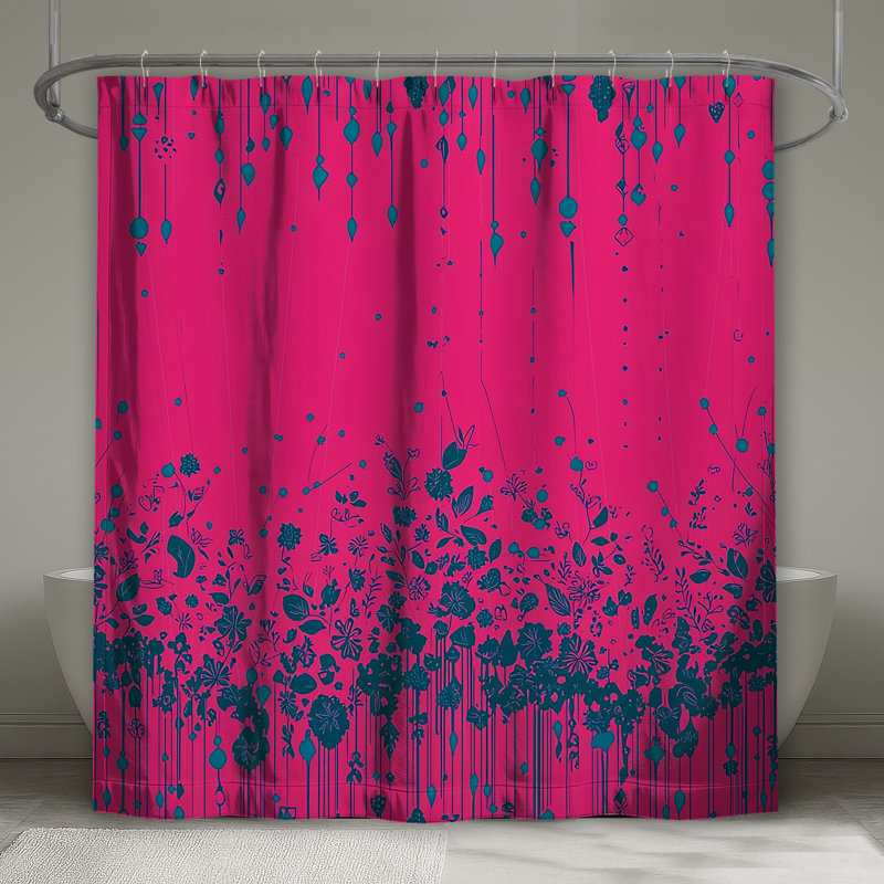 Rideau de douche floral - Bohème abstrait, L 70 po x H 72 po