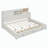 Wooden Daybed with 3 Storage Drawers, Upper Soft Board, shelf, and a set of Sockets and USB Ports-97691162-97691163