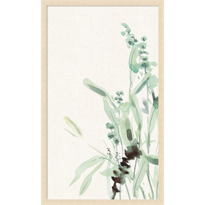  Framed Fabric Pinboard, Grasses III on Linen by Katrina Pete Printed Bulletin Board for Use as a Vision Board or Wall Organization
