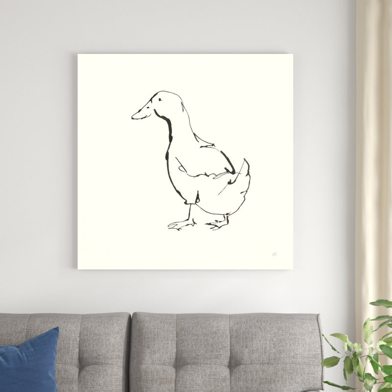 «Line Duck I» par Chris Paschke, reproduction d'art sur toile tendue, H 36 po x l 36 po x P 1,25 po
