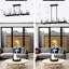 Moderne pour îlot de cuisine - 10 lumières suspendues en cristal noir à hauteur réglable à chaque plafond G9 10 * G9 * Max 40W