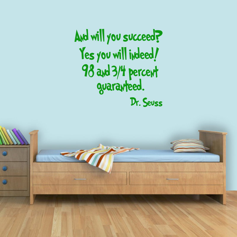 Text & Numbers Wall Decal, Real Green